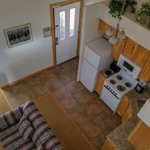 Condo A08 - Downward View On Kitchen | Alpenglow Vacation Rentals Ouray