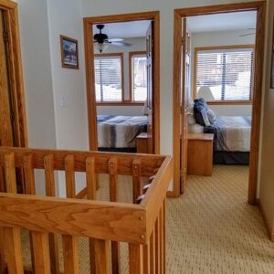 XL Condo A17 - Bedrooms Seen From Hallway | Alpenglow Vacation Rentals Ouray
