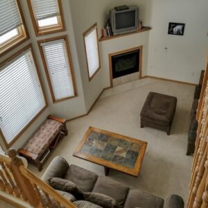 Condo C07 - Second Floor Living Area From 3rd Floor | Alpenglow Vacation Rentals Ouray